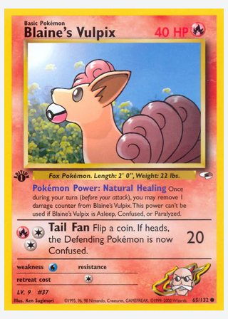 Blaine's Vulpix — catalogusbeeld