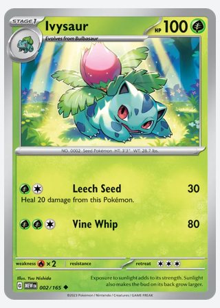 Ivysaur — catalogusbeeld
