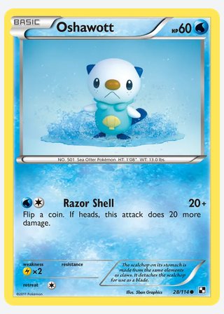 Oshawott — catalogusbeeld