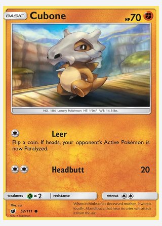 Cubone — catalogusbeeld