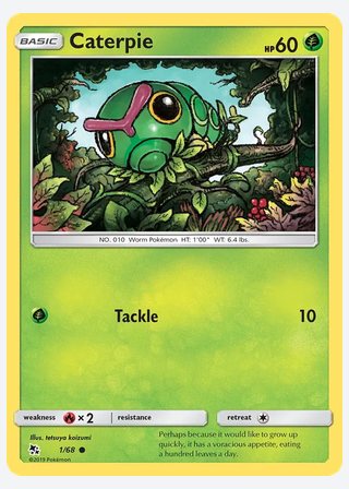 Caterpie — catalogusbeeld