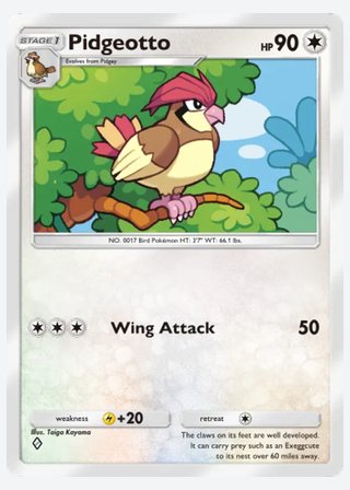 Pidgeotto — catalogusbeeld