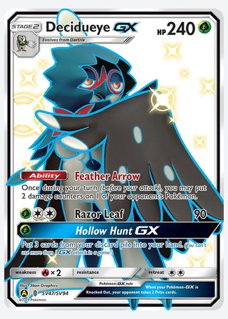Decidueye-GX — catalogusbeeld