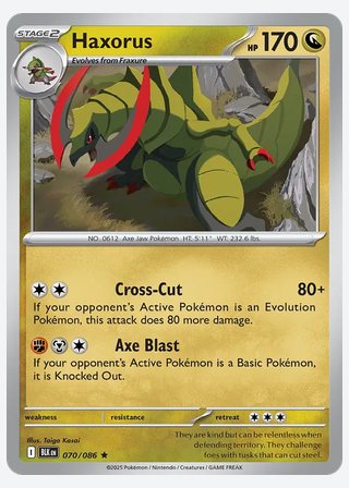 Haxorus — catalogusbeeld