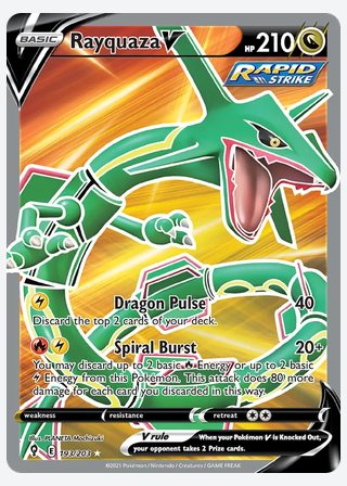 Rayquaza V — catalogusbeeld