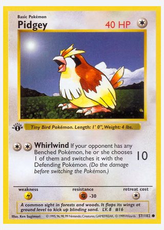 Pidgey — catalogusbeeld