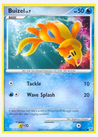 Buizel — catalogusbeeld