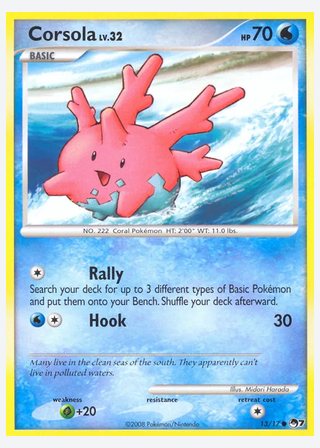 Corsola — catalogusbeeld