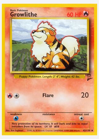 Growlithe — catalogusbeeld