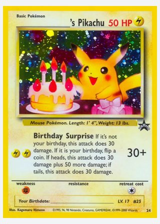 ___________'s Pikachu — catalogusbeeld
