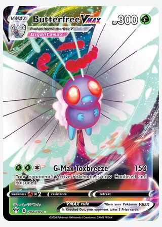 Butterfree VMAX — catalogusbeeld