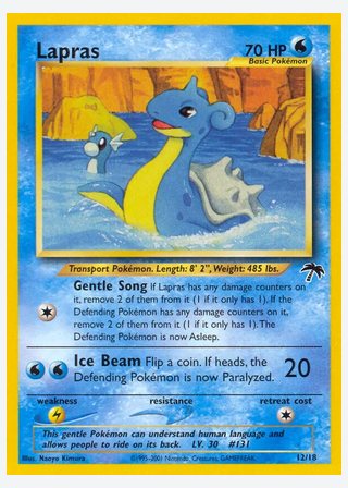 Lapras — catalogusbeeld