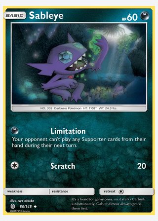 Sableye — catalogusbeeld