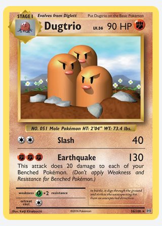 Dugtrio — catalogusbeeld