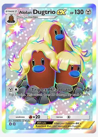 Alolan Dugtrio ex — catalogusbeeld