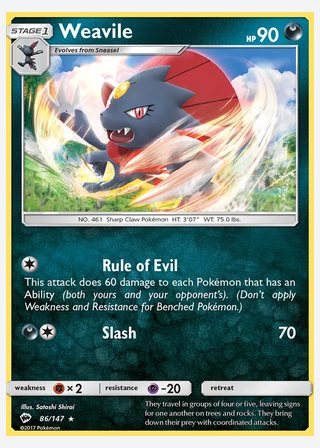Weavile — catalogusbeeld
