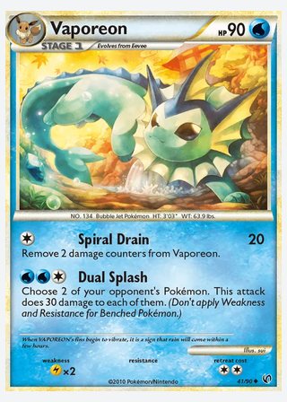 Vaporeon — catalogusbeeld