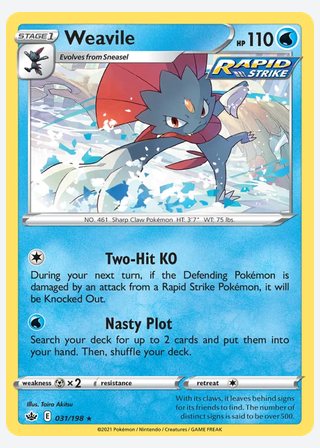 Weavile — catalogusbeeld