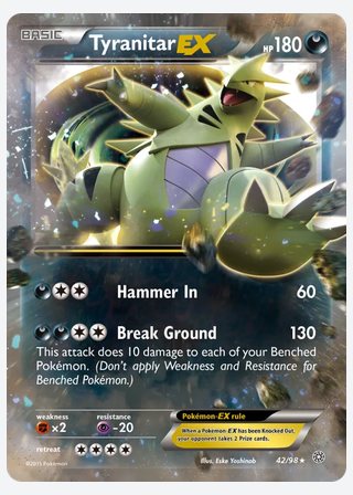 Tyranitar EX — catalogusbeeld