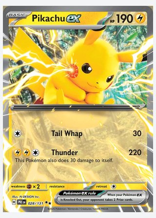 Pikachu ex — catalogusbeeld