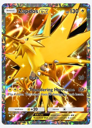 Zapdos ex — catalogusbeeld