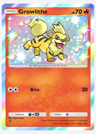 Growlithe — catalogusbeeld