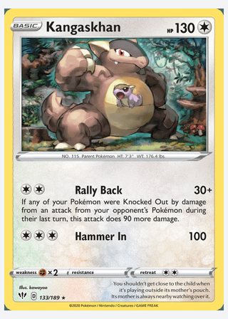 Kangaskhan — catalogusbeeld