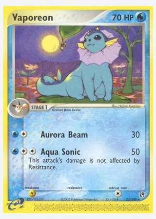 Vaporeon — catalogusbeeld