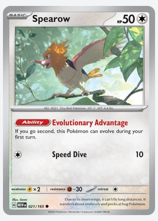 Spearow — catalogusbeeld