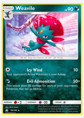 Weavile — catalogusbeeld