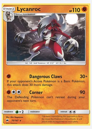 Lycanroc — catalogusbeeld