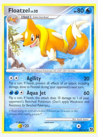 Floatzel — catalogusbeeld