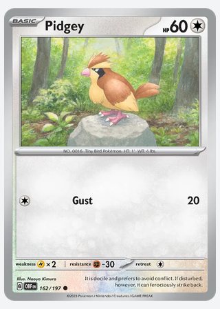 Pidgey — catalogusbeeld