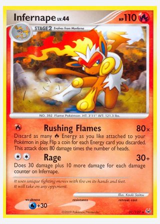 Infernape — catalogusbeeld