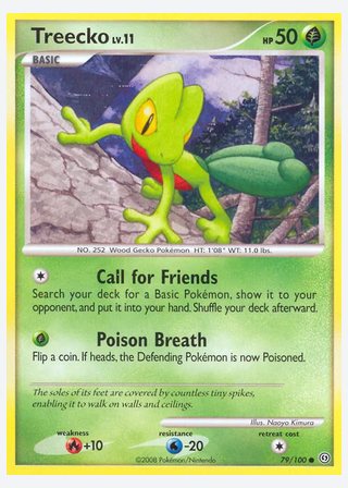 Treecko — catalogusbeeld