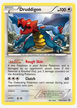 Druddigon — catalogusbeeld