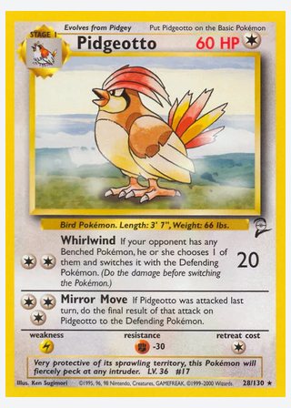 Pidgeotto — catalogusbeeld