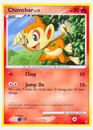 Chimchar — catalogusbeeld