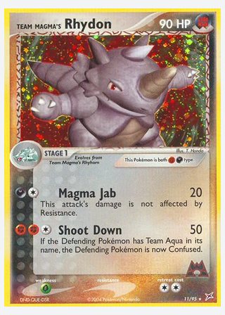 Team Magma's Rhydon — catalogusbeeld