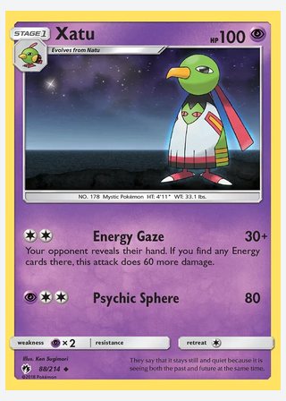 Xatu — catalogusbeeld