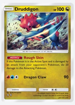 Druddigon — catalogusbeeld
