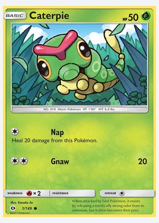 Caterpie — catalogusbeeld