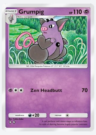 Grumpig — catalogusbeeld