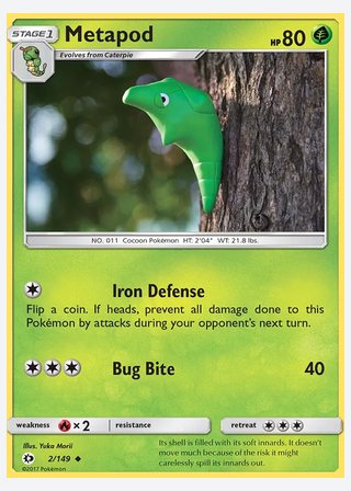 Metapod — catalogusbeeld
