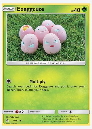 Exeggcute — catalogusbeeld