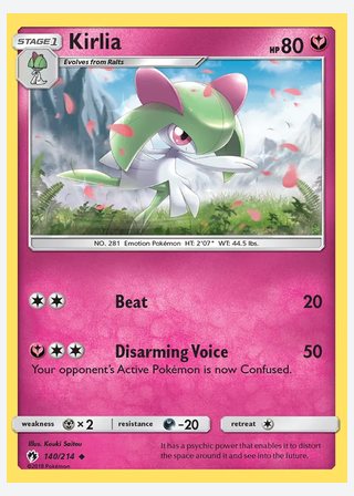 Kirlia — catalogusbeeld
