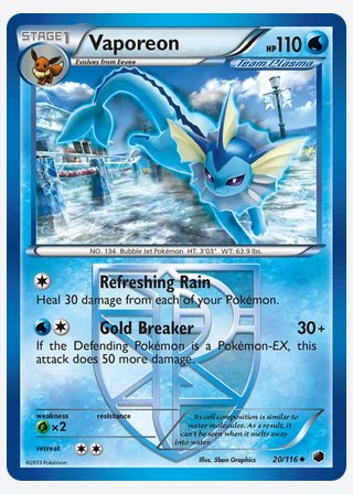 Vaporeon — catalogusbeeld