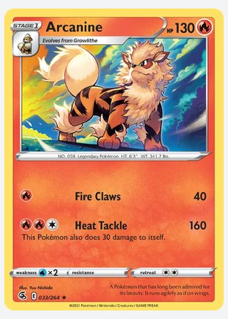 Arcanine — catalogusbeeld