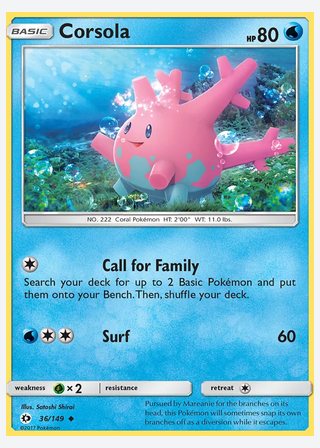 Corsola — catalogusbeeld