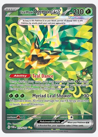 Teal Mask Ogerpon ex — catalogusbeeld